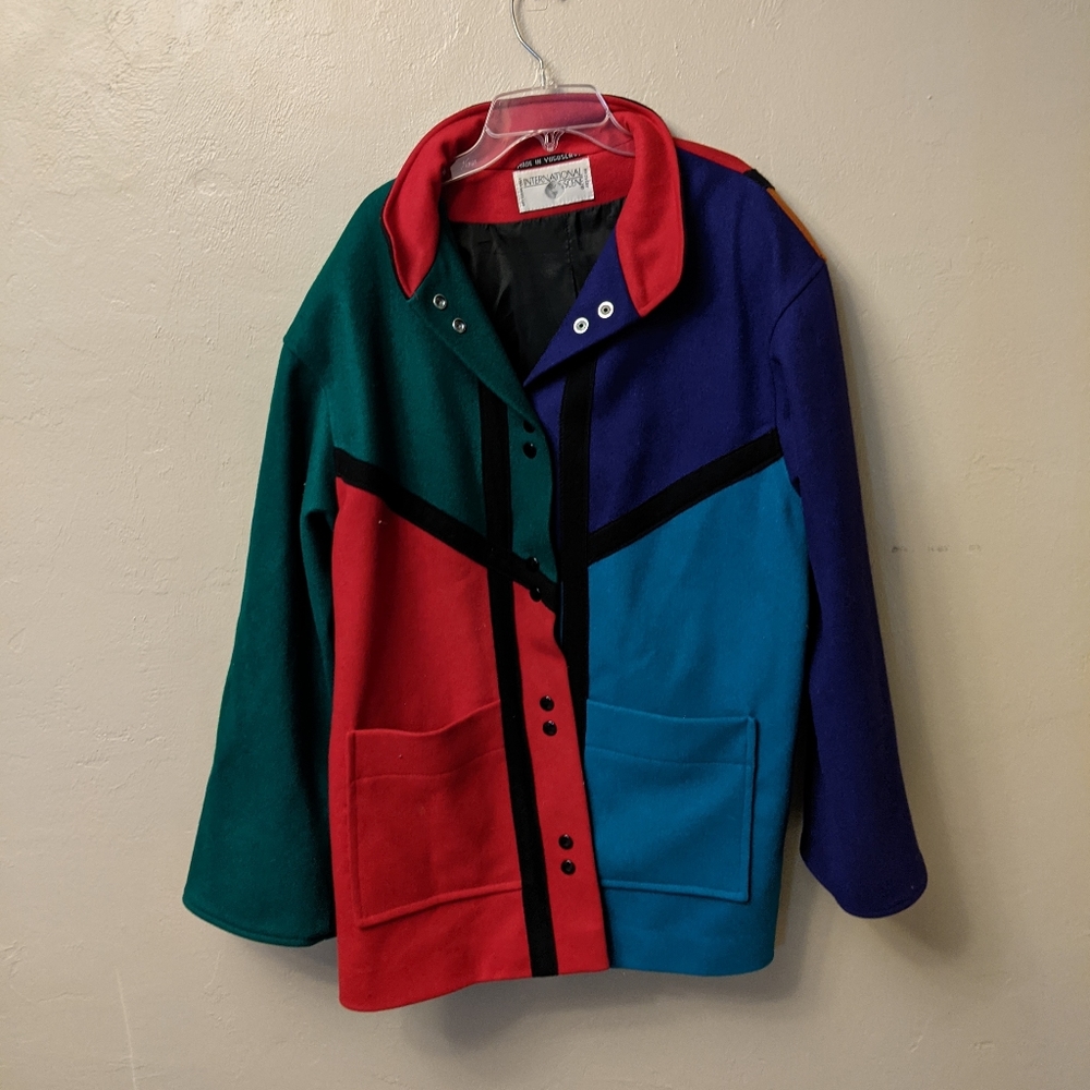 Color block coat
